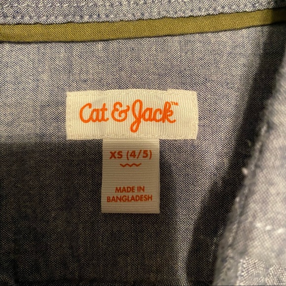 Cat & Jack Denim Button Down - Picture 3 of 3